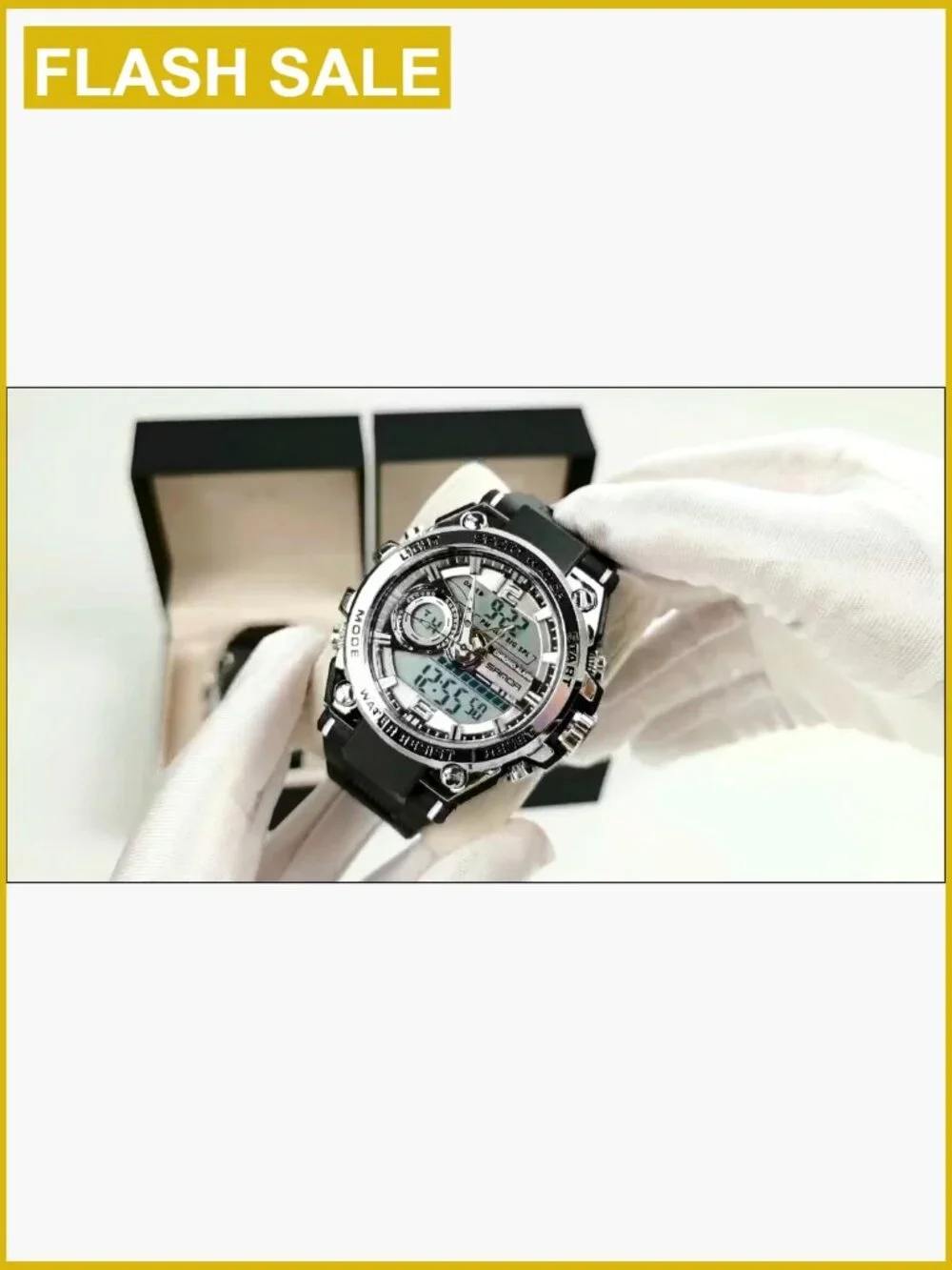 Men's Military Sports Watch LED Alarm Stopwatch Waterproof Date